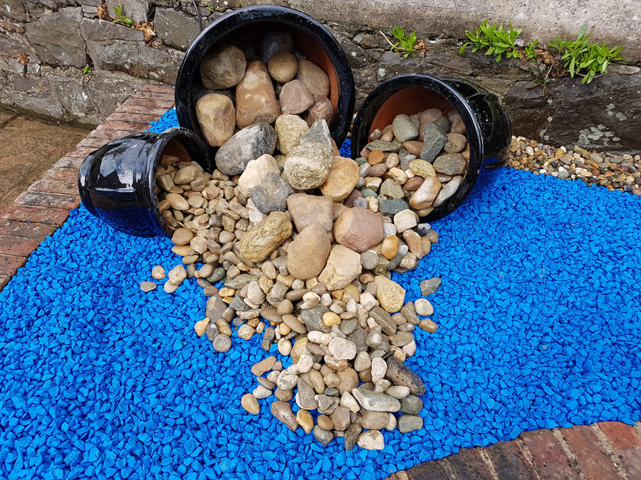 Colour Quarry - 20mm Sapphire Blue Decorative Coloured Stone 15kg