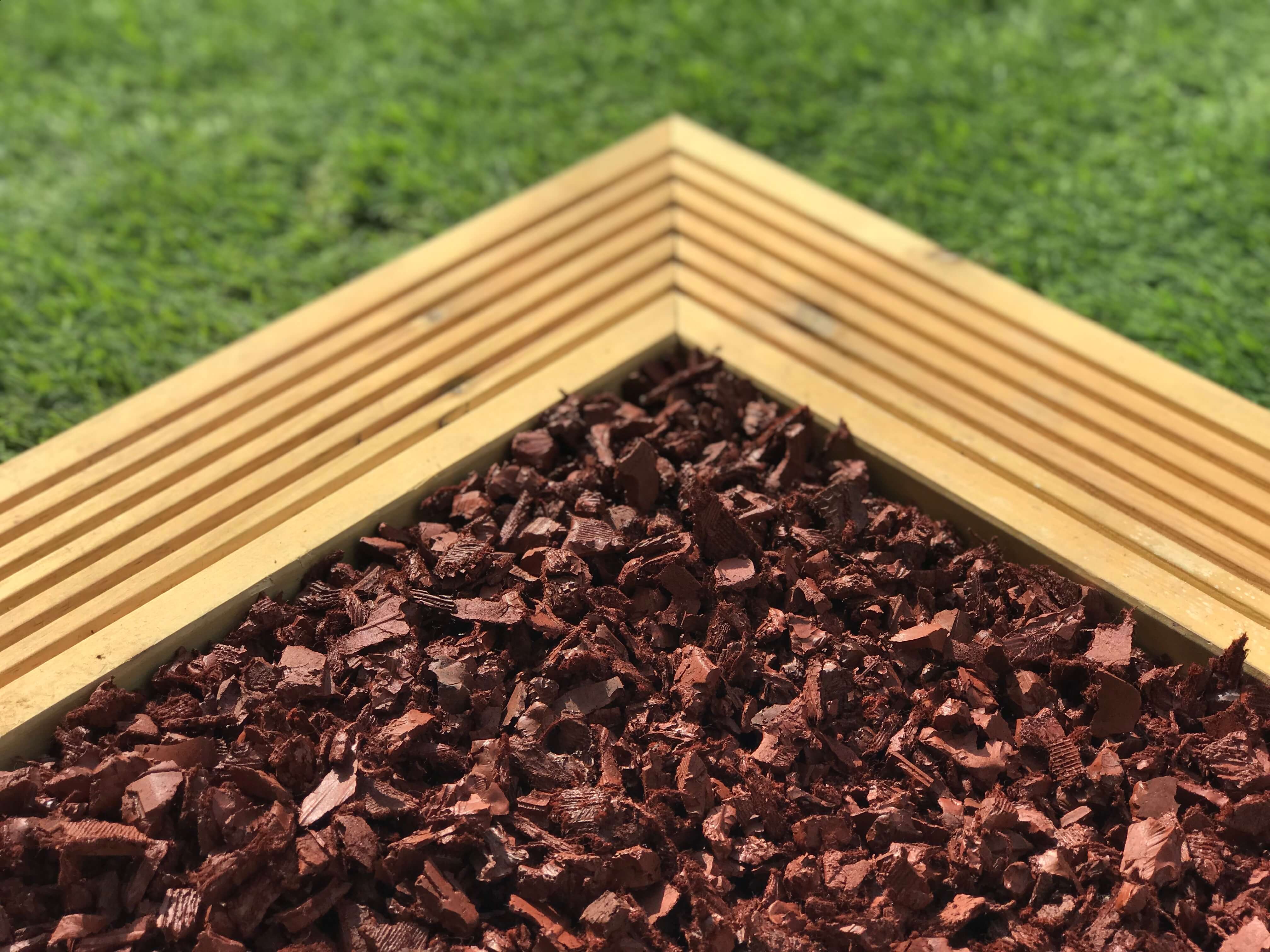 ECO Red Rubber Mulch Play Bark Chip – 500KG – Evolution Rubber Products